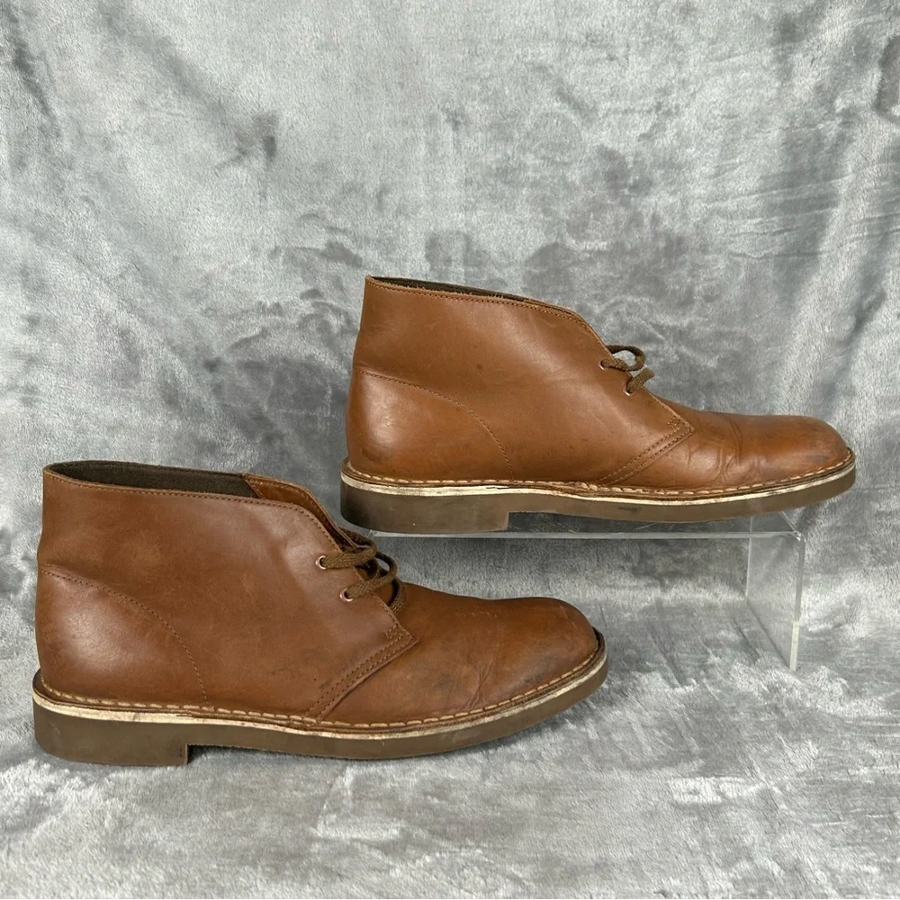 Clarks‎ Collection Bushacre Desert Boots Mens Size 8.5 Brown Leather Lace Up